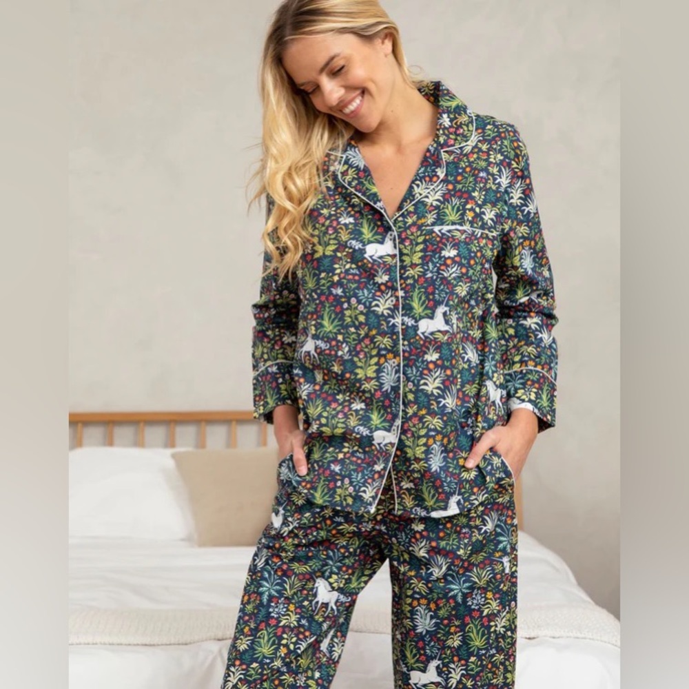 Anthropologie Printfresh Unicorn Pajamas